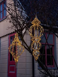 Intratuin kersthanger Sem goud met verlichting D 30 H 56 cm