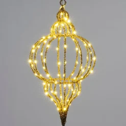 Intratuin kersthanger Sem goud met verlichting D 30 H 56 cm