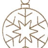 Intratuin kersthanger sneeuwvlok goud met verlichting 38 x 49 cm