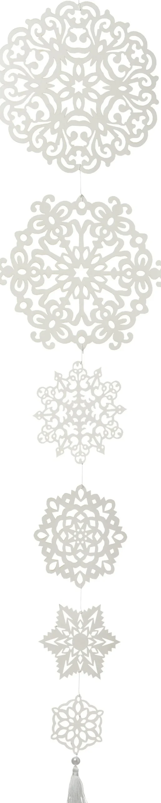 Intratuin kersthanger sneeuwvlok wit 137 x 25 cm