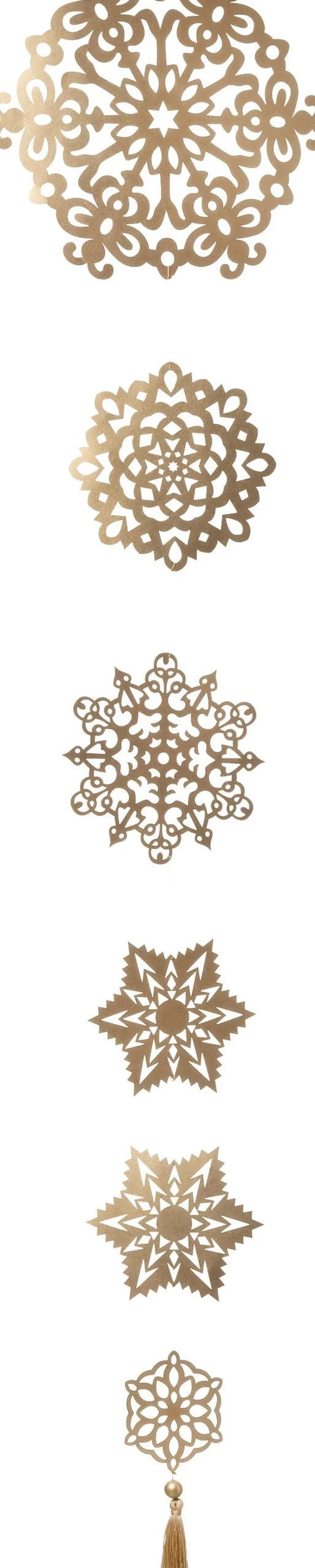 Intratuin kersthanger sneeuwvlok goud 137 x 25 cm