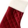 Intratuin kersthanger sok geblokt rood / wit 40 x 20 cm