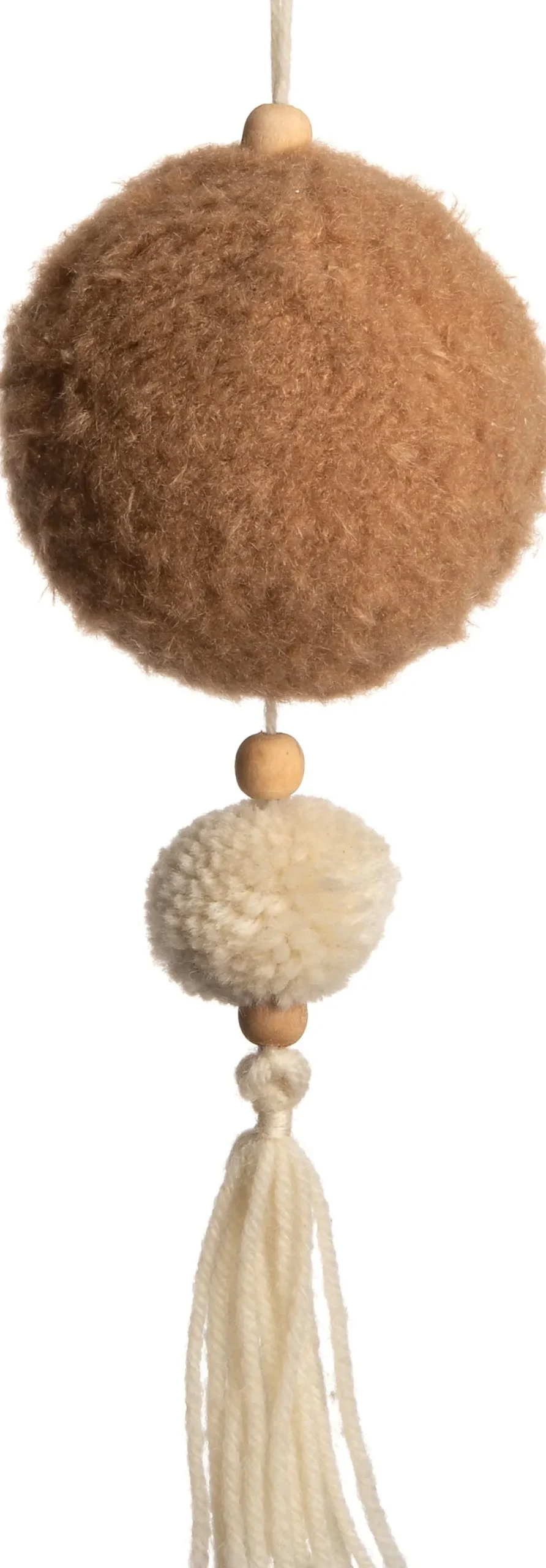 Intratuin kersthanger Tassel bal bruin 8 x 8 x 22 cm