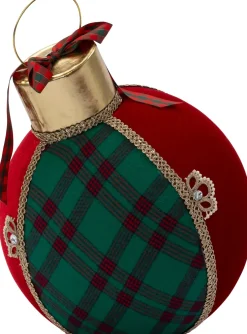 Intratuin kersthanger Timan kerstbal rood / groen 34 x 30 x 39 cm