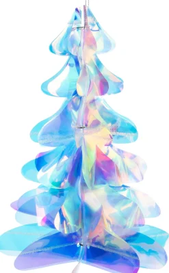 Intratuin kersthanger Tim iriserend kerstboom transparant 15 x 15 x 20 cm