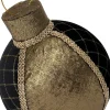 Intratuin kersthanger Timun kerstbal zwart / goud 22 x 20 x 28 cm