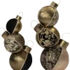 Intratuin kersthanger Timun kerstballen zwart / goud 43 x 30 x 74 cm