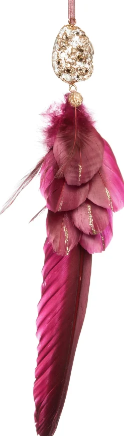 Intratuin kersthanger veer rood / goud 26 cm