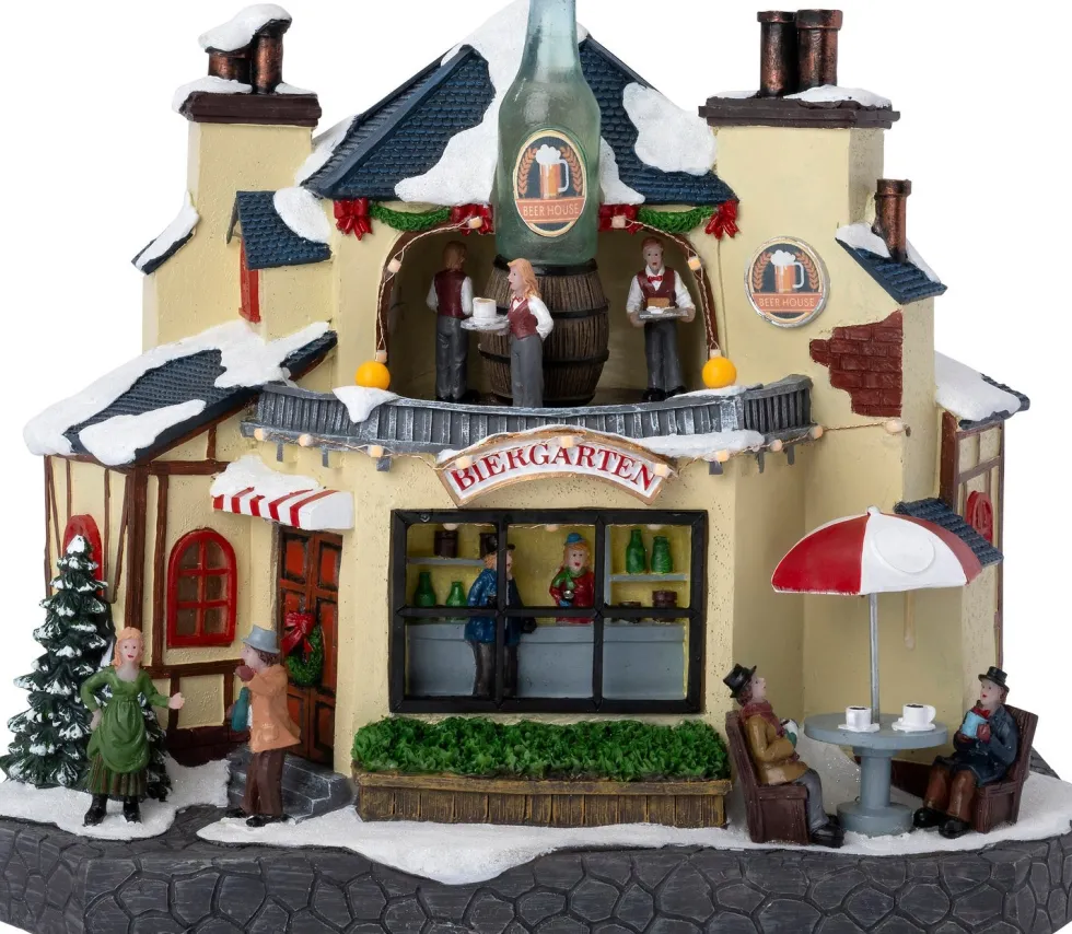 Intratuin kersthuisje bier pub 32,5 x 19,5 x 26 cm