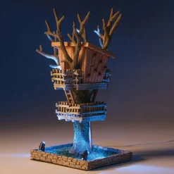 Intratuin kersthuisje boomhut met verlichting H 25 cm