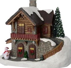 Intratuin kersthuisje boshut op berg 20 x 14 x 17 cm