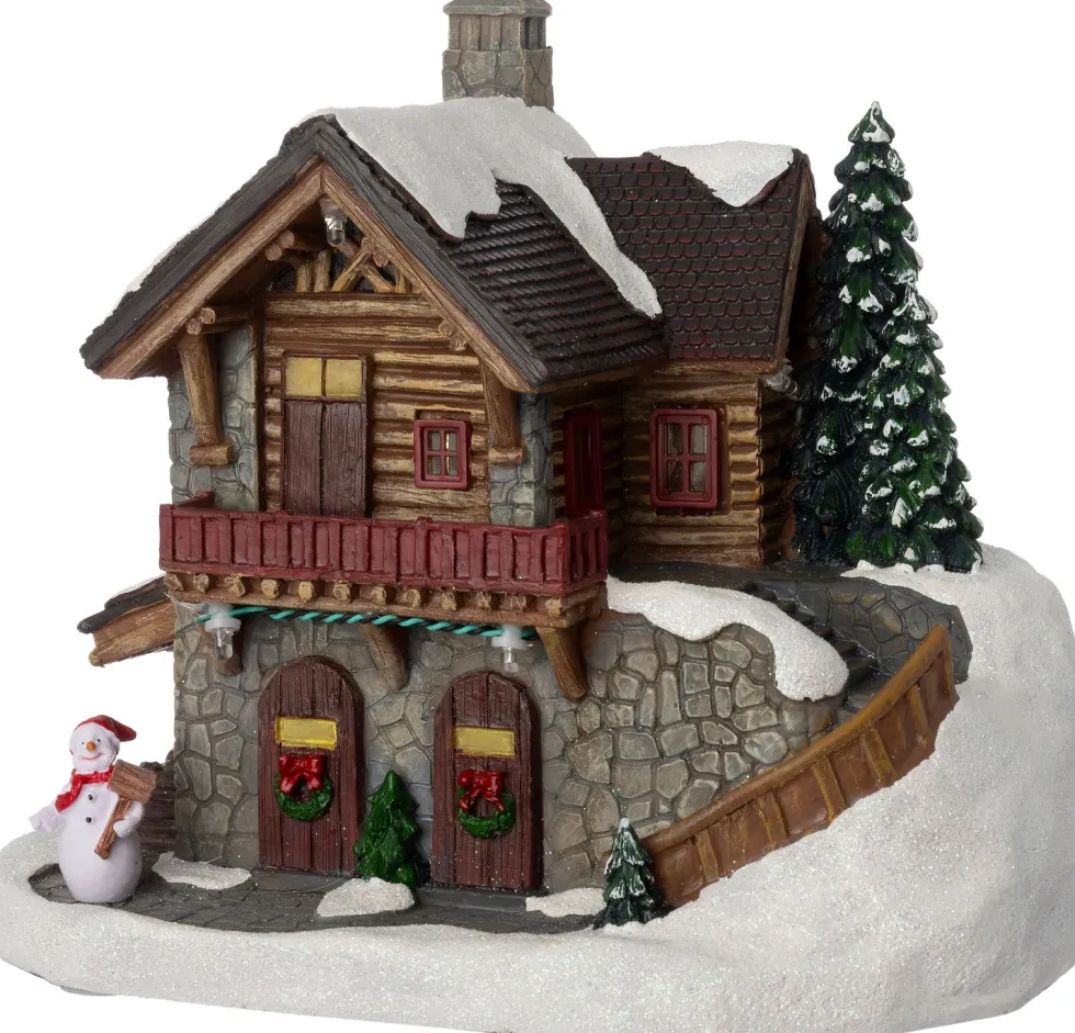 Intratuin kersthuisje boshut op berg 20 x 14 x 17 cm