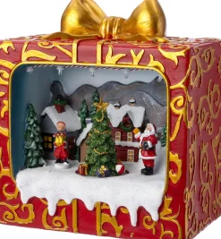 Intratuin kersthuisje cadeau tafereel 18,5 x 12,5 x 21,5 cm