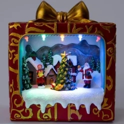 Intratuin kersthuisje cadeau tafereel 18,5 x 12,5 x 21,5 cm