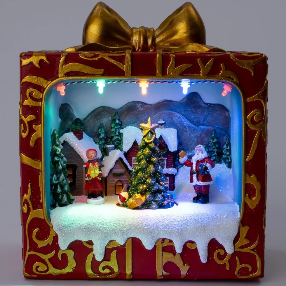 Intratuin kersthuisje cadeau tafereel 18,5 x 12,5 x 21,5 cm