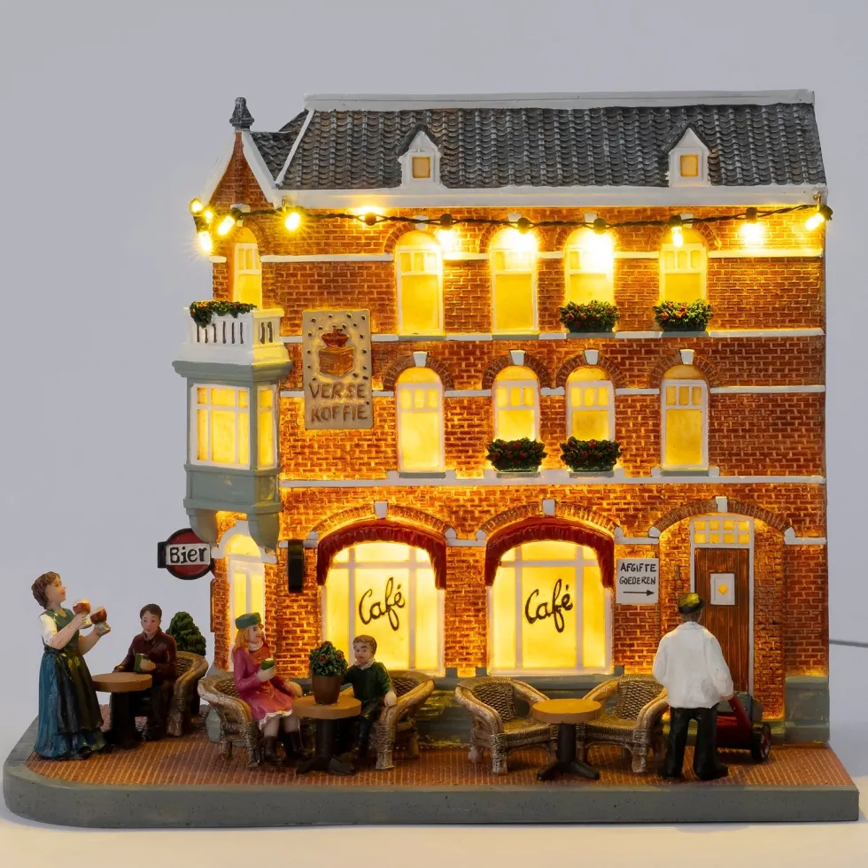 Intratuin kersthuisje Cafe 't Hoekje 26 x 15 x 22 cm
