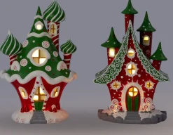 Intratuin kersthuisje Candy 16,4 x 13,1 x 26 cm