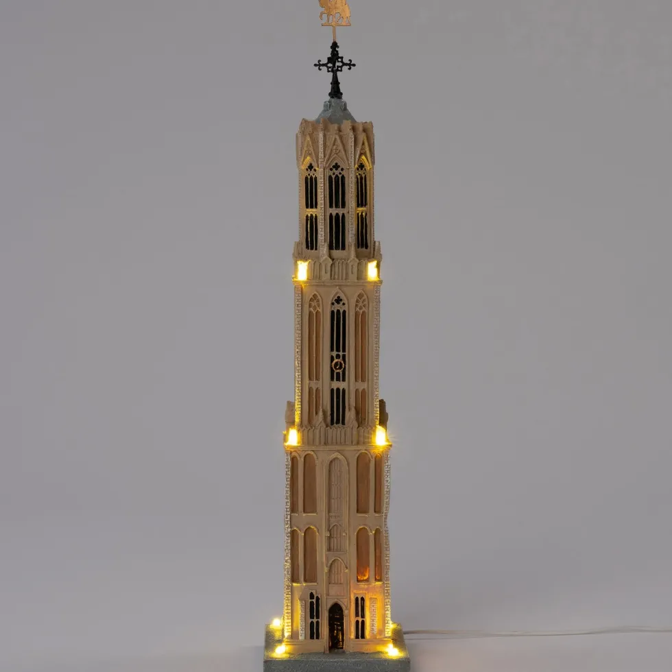 Intratuin kersthuisje Domtoren 6,8 x 6,8 x 32 cm