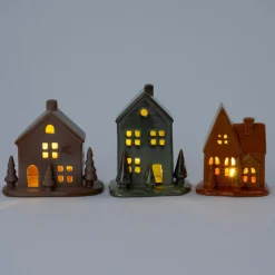 Intratuin kersthuisje Freddy bruin 15,3 x 9,4 x 13,5 cm
