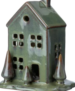 Intratuin kersthuisje Freddy groen 12,5 x 9,7 x 15,8 cm