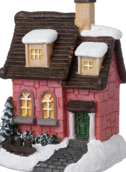Intratuin kersthuisje Fredrik huis bruin 7,3 x 5,5 x 10,4 cm