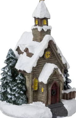Intratuin kersthuisje Fredrik kerk bruin 7,3 x 5,5 x 10,4 cm
