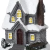 Intratuin kersthuisje Fredrik huis grijs 7,3 x 5,5 x 10,4 cm