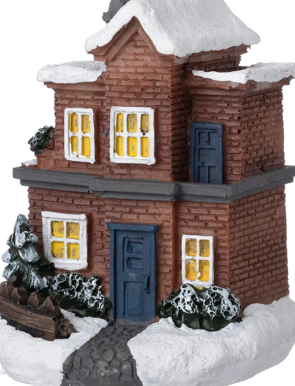 Intratuin kersthuisje Fredrik huis chocolade bruin 7,3 x 5,5 x 10,4 cm
