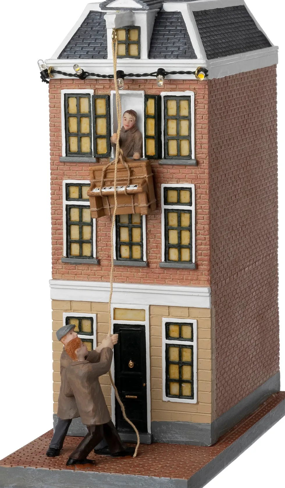 Intratuin kersthuisje grachtenpand verhuizing 9,2 x 18 x 22,5 cm