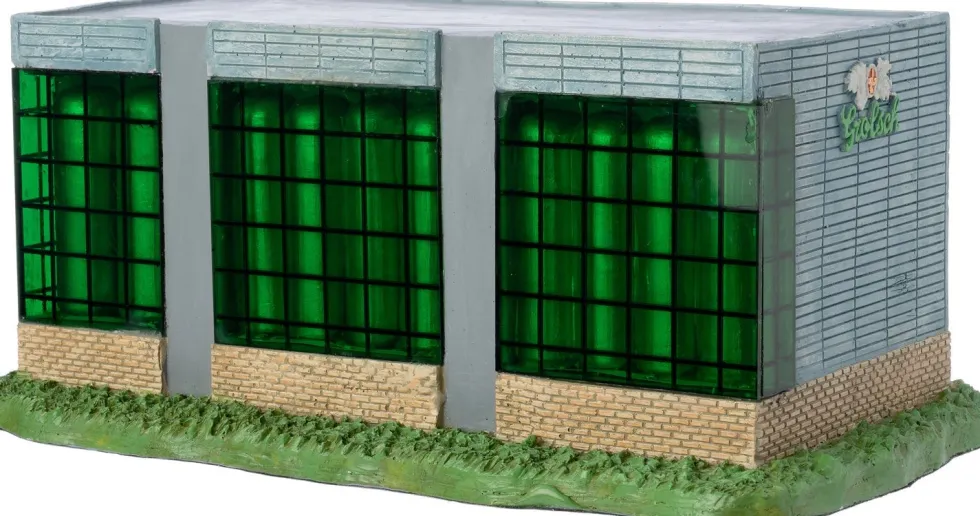 Intratuin kersthuisje Grolsch brouwerij 25 x 14,5 x 10,8 cm