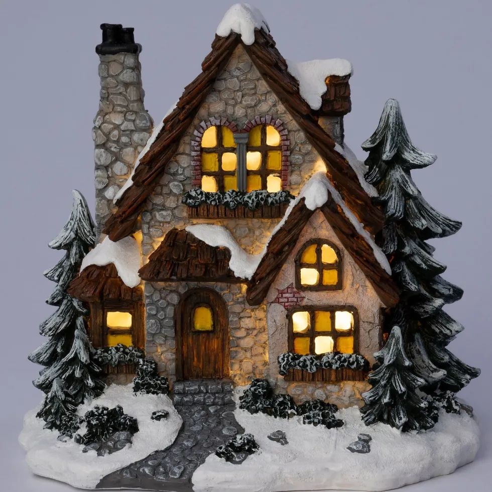 Intratuin kersthuisje huis bos 22,5 x 17,5 x 21 cm