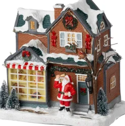 Intratuin kersthuisje huis kerstman 18 x 11,5 x 17 cm