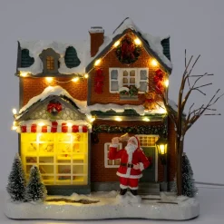 Intratuin kersthuisje huis kerstman 18 x 11,5 x 17 cm