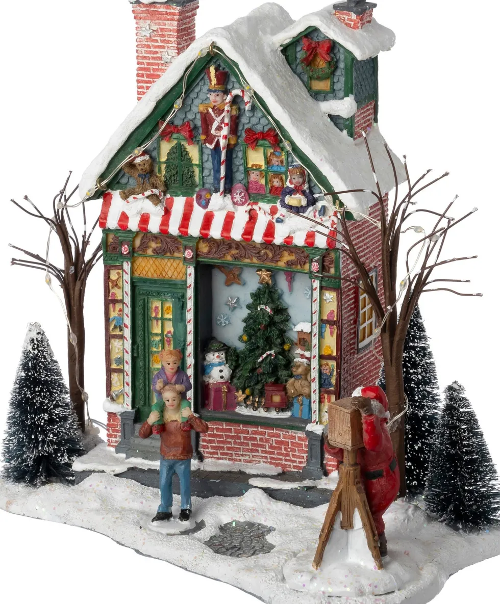 Intratuin kersthuisje huis met kinderen 22 x 14,5 x 19 cm