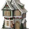 Intratuin kersthuisje huis met vrouw 21,5 x 14,5 x 28,5 cm