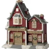 Intratuin kersthuisje huizen met krans 26 x 13,5 x 28,5 cm
