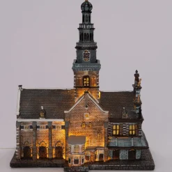 Intratuin kersthuisje kaasmarkt Alkmaar met LED verlichting H 17 cm