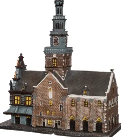 Intratuin kersthuisje kaasmarkt Alkmaar met LED verlichting H 17 cm
