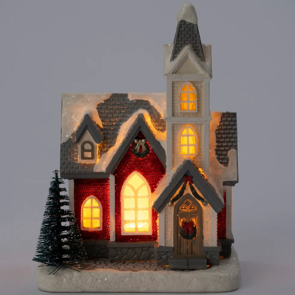 Intratuin kersthuisje kerkgebouw 11,5 x 8 x 16 cm