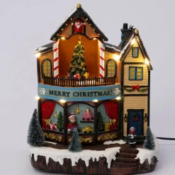 Intratuin kersthuisje kerk merry christmas 21 x 15,5 x 27 cm