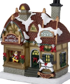Intratuin kersthuisje kerstman werkplaats 16 x 9,5 x 19 cm