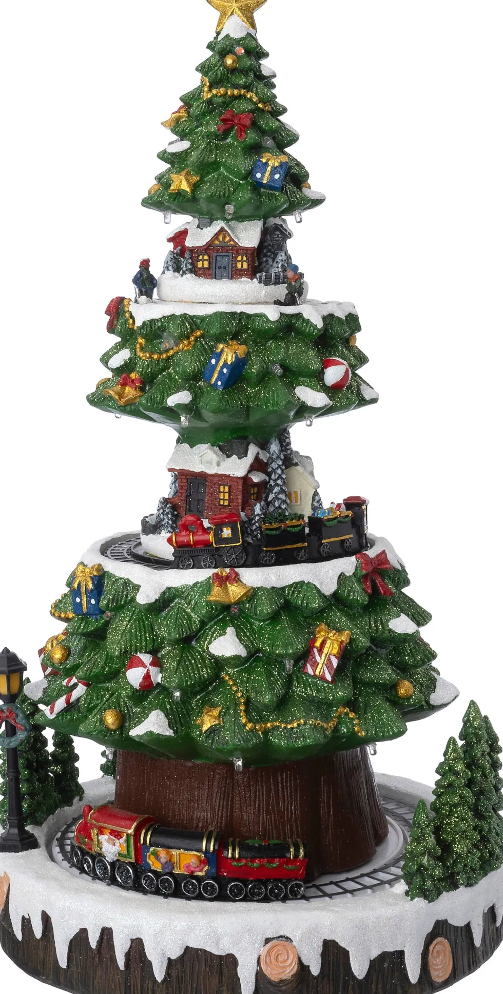 Intratuin kersthuisje kerstboomtrein 23,5 x 23 x 44,5 cm