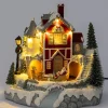 Intratuin kersthuisje kerstman op trein 23,5 x 22 x 22,5 cm
