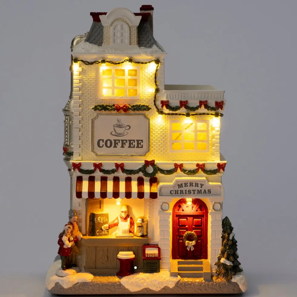 Intratuin kersthuisje koffiebar 20,5 x 13,8 x 27,5 cm