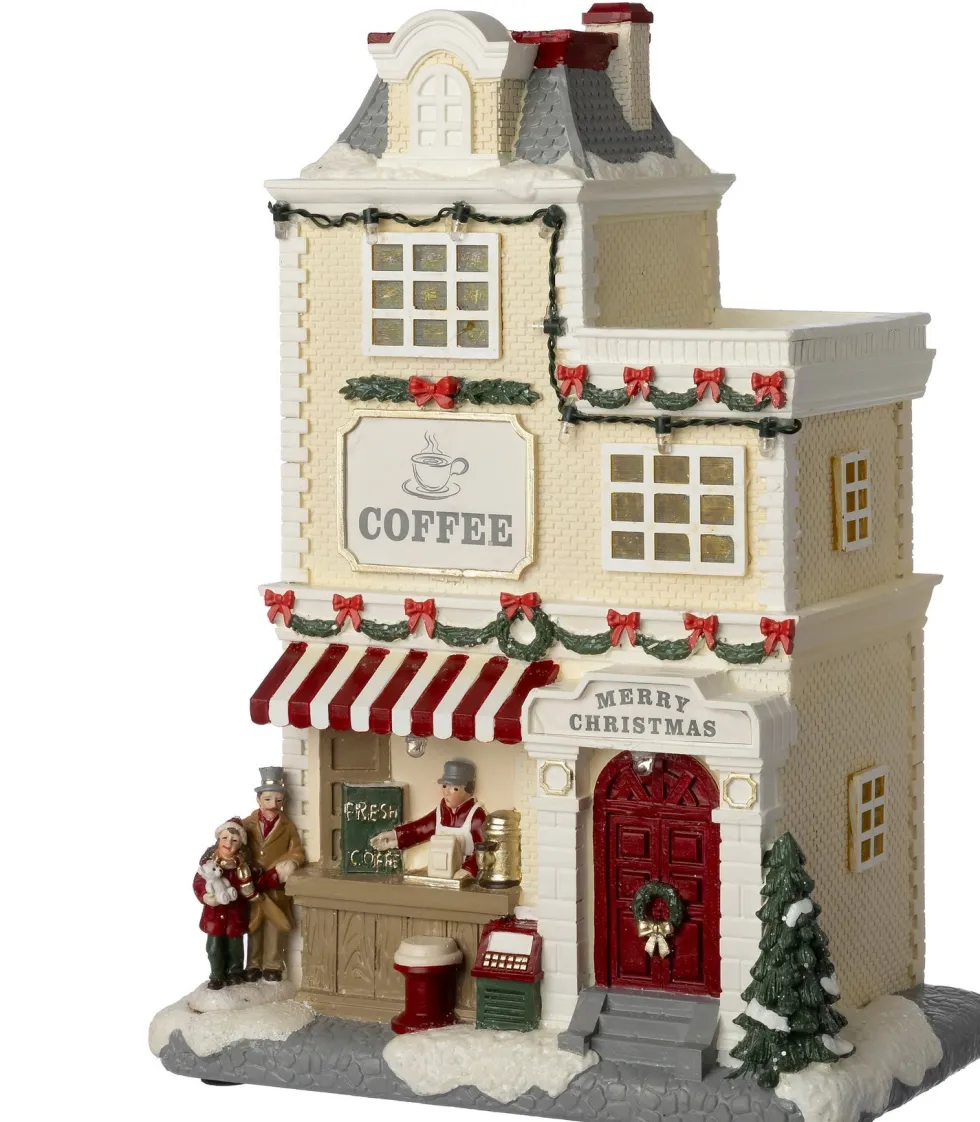 Intratuin kersthuisje koffiebar 20,5 x 13,8 x 27,5 cm