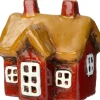 Intratuin kersthuisje Mille bruin / geel 9 x 8,5 x 8,7 cm