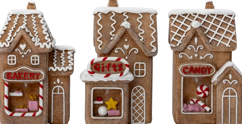 Intratuin kersthuisje Pepra peperkoek geschenkwinkel 9 x 7 x 14 cm