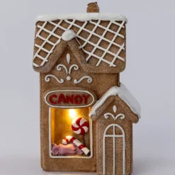 Intratuin kersthuisje Pepra peperkoek snoepwinkel 9 x 7 x 14 cm