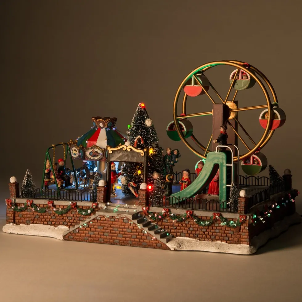 Intratuin kersthuisje pretpark 35 x 25 x 21 cm