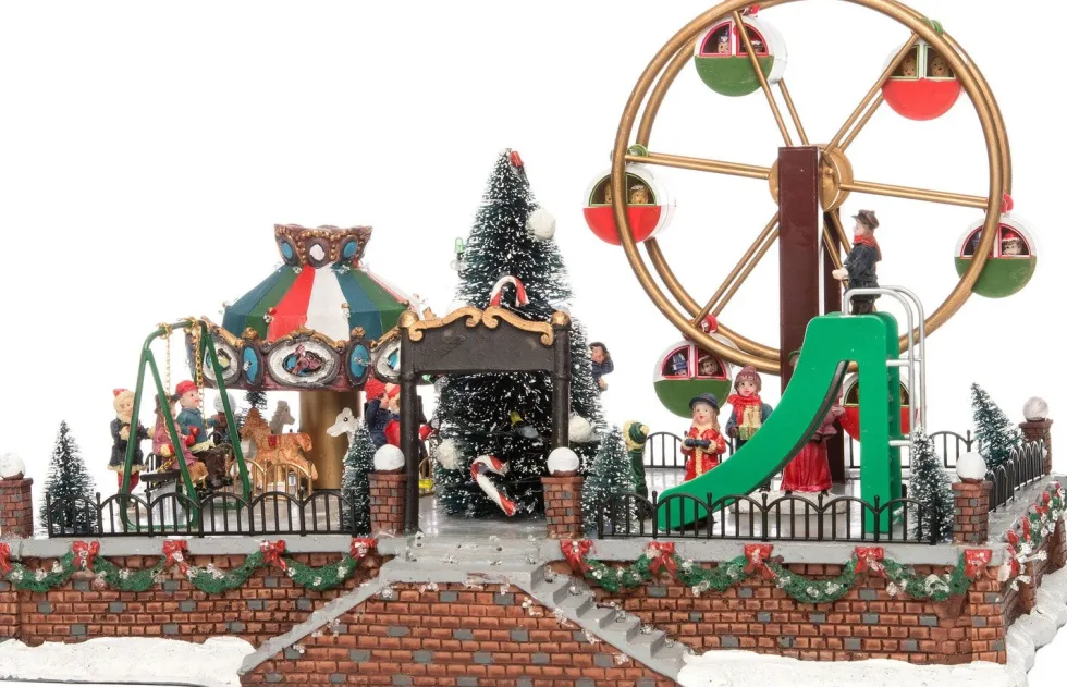 Intratuin kersthuisje pretpark 35 x 25 x 21 cm